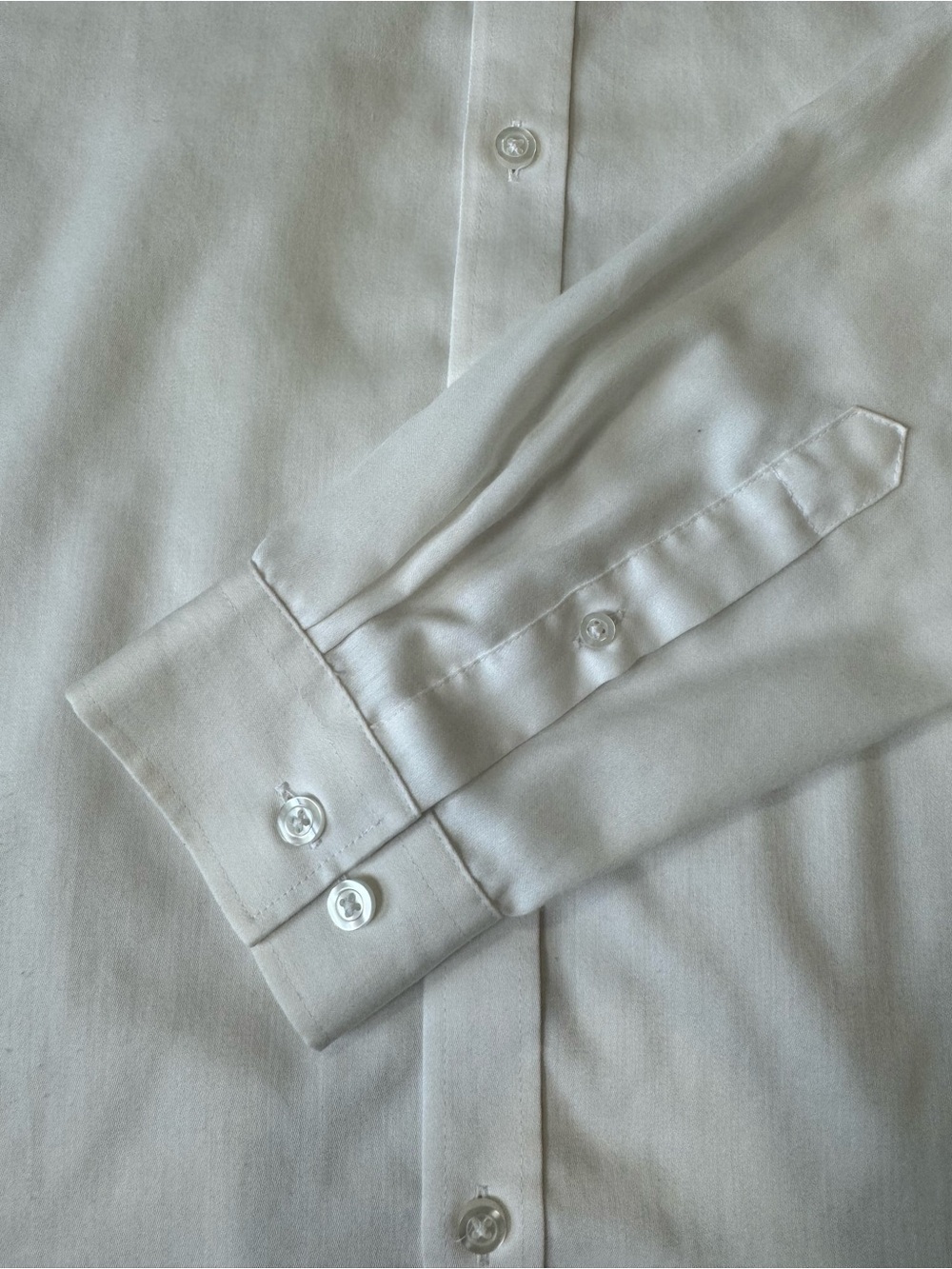 Bellissimo Wrinkle Free Slim Fit Dress Shirt White Size 16 34/35 Cotton Blend - Picture 6 of 12